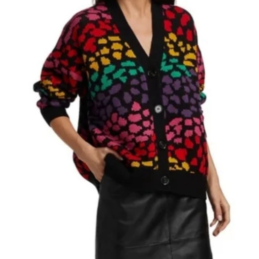 Farm Rio Cheetah Multi-Colour Women's Cardigan - Picture 2 of 8